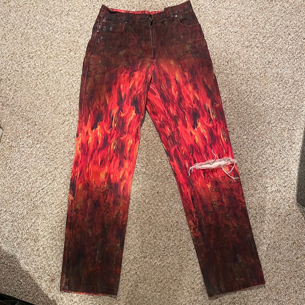 Marcell Vonberlin Straight Leg Fire Jeans